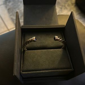 David Yurman men’s bangle onyx , sterling silver.